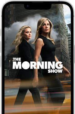 Écran d’un iPhone 17e affichant la série Apple TV+ The Morning Show